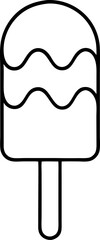 popsicle ice cream. Simple flat cute vector icon illustration.