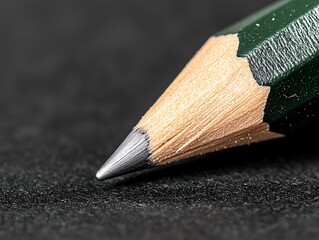 Close-up Pencil Point on Dark