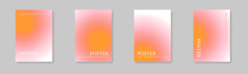 Colorful background posters. Creative gradient designs