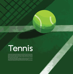 tennis ball on the court