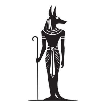 recommend clip art: Imposing Anubis silhouette, standing over the deceased - Anubis illustration - Anubis vector - Egyptian god silhouette - Egyptian silhouette
                    
                    