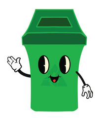 recycle bin with recycle symbol
