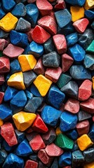 High-resolution texture of recycled plastic granules for design use.