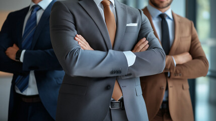 Luxury Automotive Sales Team in Modern Showroom with Professional Consultants