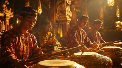 Balinese Gamelan Ensemble, Harmonious Melodies in a Golden Ambience