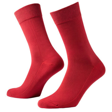 Stylish red socks mockup showcasing vibrant design perfect for any wardrobe. These comfortable socks add pop of color to your outfit