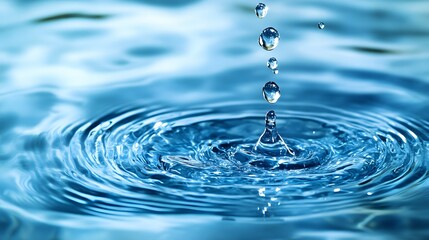 Close-up of a water drop on a surface highlighting intelligent leak detection technology in a modern setting