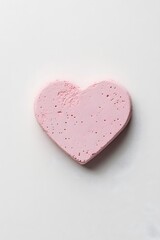 Obraz premium Pink heart on white background