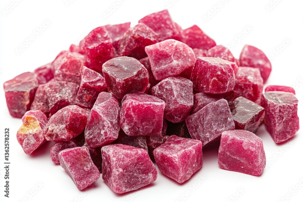 Aufkleber colorful chunks of dried fruit attractively arranged for display and sale in a market setting