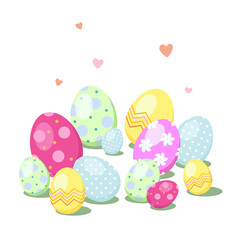Bright and colorful Easter eggs. Easter. Perfect for textiles, wallpapers, and stationery.