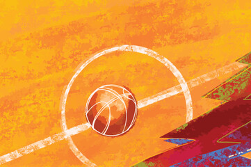 grunge basketball court
