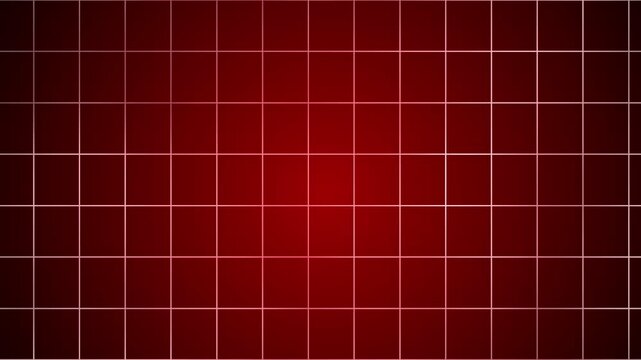 A seamless 4K animation of a white grid moving over a vibrant red background. Perfect for sci-fi, tech, and futuristic video projects.