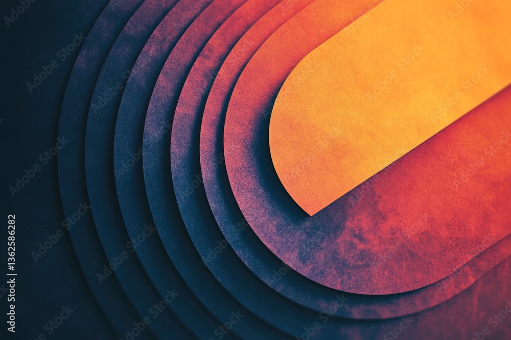 Poster vibrant layers of color create an abstract visual masterpiece