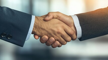 HR employee onboarding concept. Business handshake symbolizing partnership and agreement.