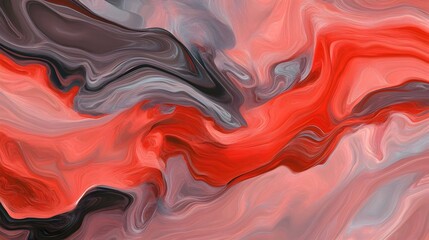 Obraz premium Abstract red and grey swirling marble texture. Perfect for backgrounds, design projects, and artistic expression.