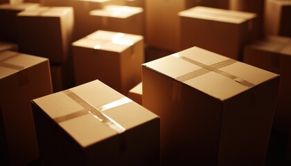 Cardboard Boxes For Packing And Transporting Goods: A Template For Shopping Packages And Parcels.