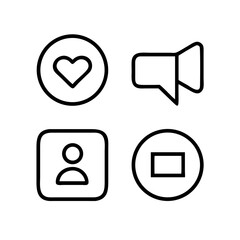 Social Media Engagement Icons