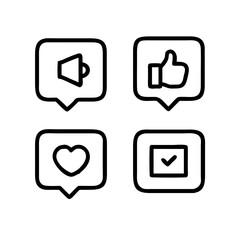 Social Media Engagement Icons