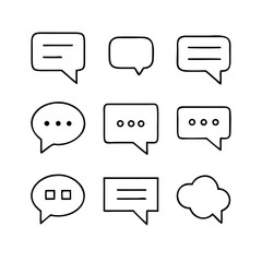 Speech Bubble Icons Vector