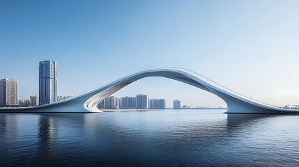 Obraz premium A horizontal bridge with the shape of an arch