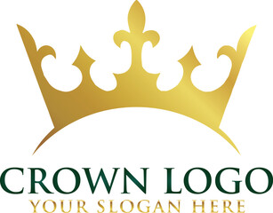 Valiant crown Logo design, Elegant Crown Logo