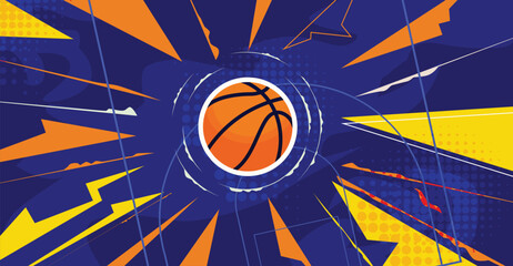 basketball background vector illustration