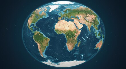 Fototapeta premium Stunning view of Earth highlighting continents and oceans 