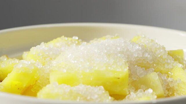 Chopped fresh pineapple chunks