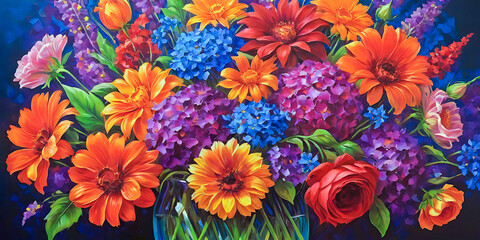 Vibrant Floral Bouquet Background