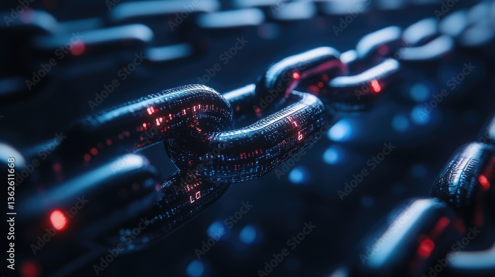 Poster abstract representation of a dao decentralized autonomous organization running on a blockchain, futu