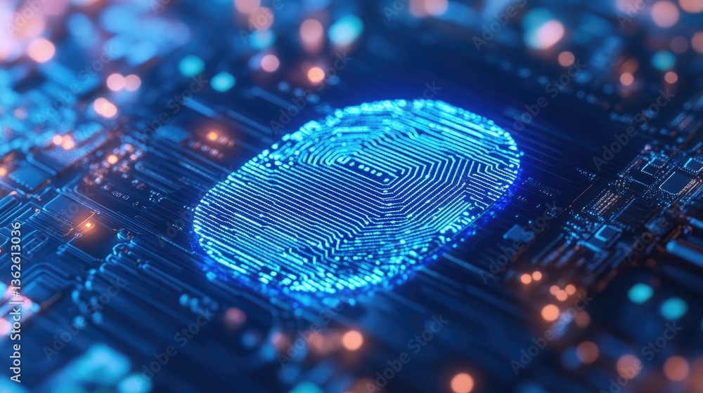 Poster ai-driven anti-fraud software scanning banking transactions and cryptocurrency exchanges.
