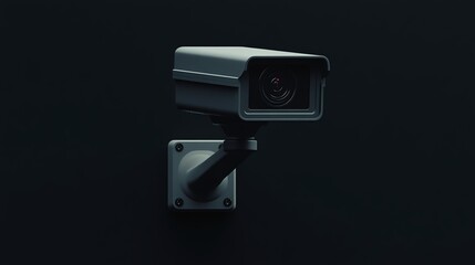 A close-up image of a modern surveillance camera mounted on a wall, emphasizing security technology and monitoring systems in contemporary environments.