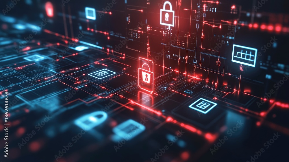 Poster ai-driven fraud prevention system monitoring digital banking activities and detecting suspicious tra