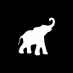 Minimalist Elephant Silhouette Logo