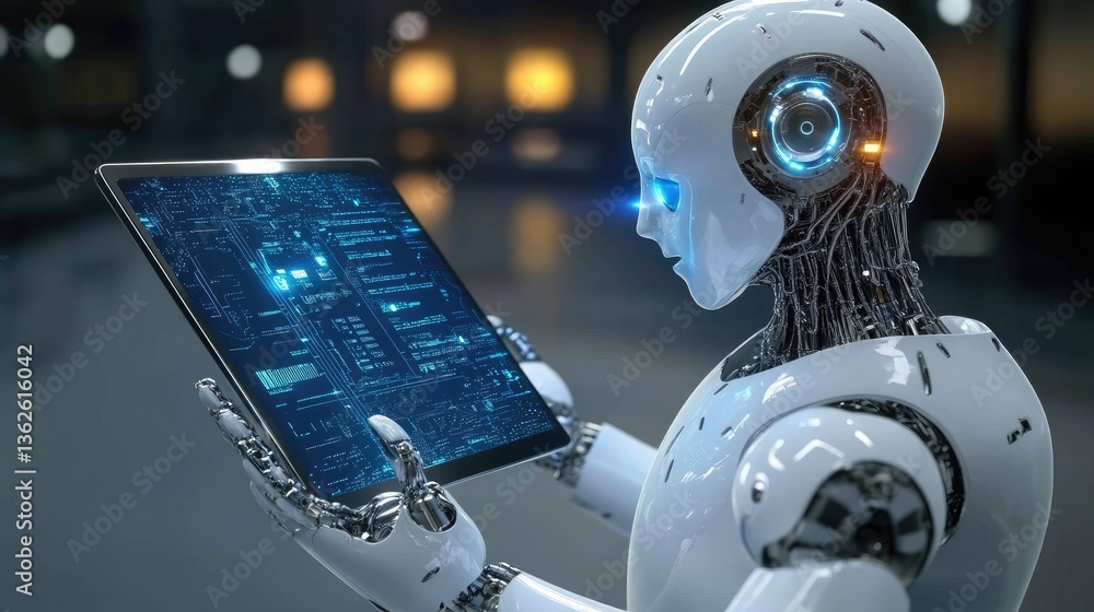 Poster ai-driven virtual financial assistant managing e-wallet transactions and digital banking.
