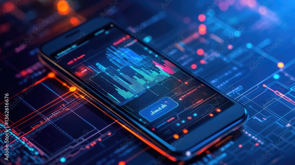 Poster ai-enhanced mobile banking app with real-time fraud detection and automated financial insights.