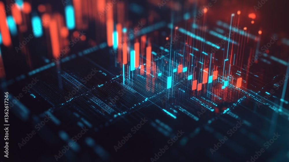 Poster ai-powered financial analytics dashboard with real-time stock market insights and cryptocurrency exc