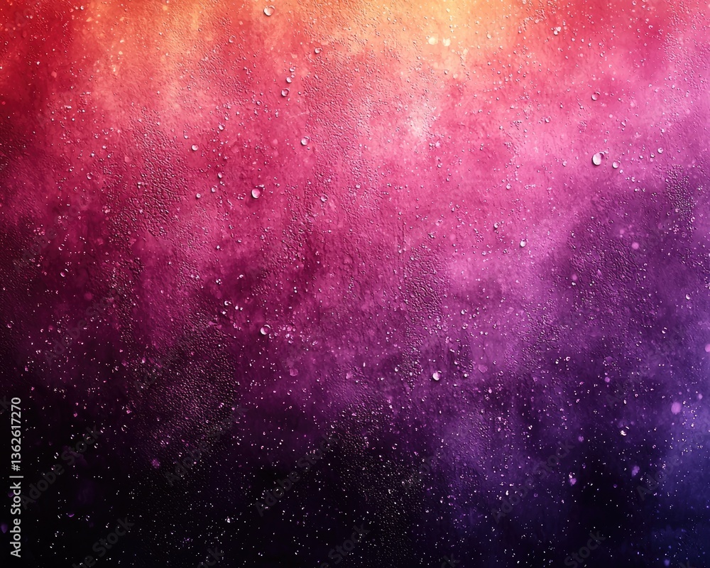 Poster vibrant abstract gradient with water droplets creating a textured background