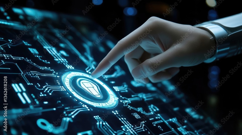 Poster ai-powered fraud detection system analyzing digital banking transactions for potential security thre
