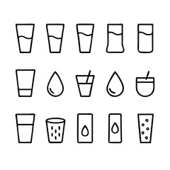 Water Glass Icon Vector