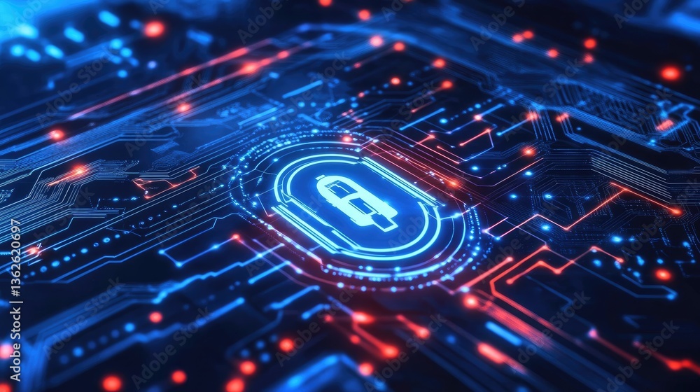 Poster banking security interface visualizing financial fraud protection, transaction monitoring, and ai-dr