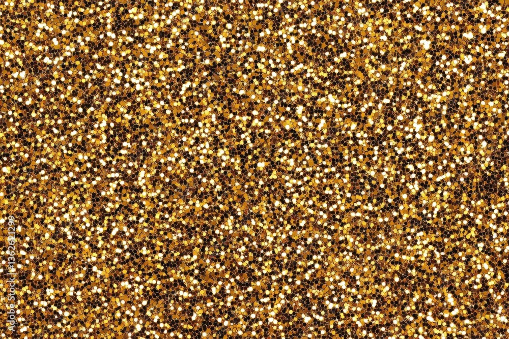 Poster golden glitter sparkles create a shimmering background ideal for celebrations and festive events