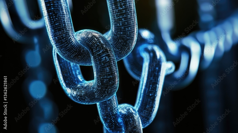Poster blockchain-integrated ai platform securing financial transactions with advanced encryption technolog