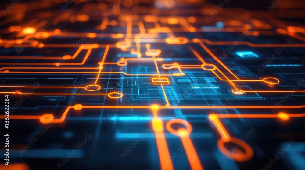 Poster blockchain-powered digital banking system ensuring secure decentralized transactions and smart contr