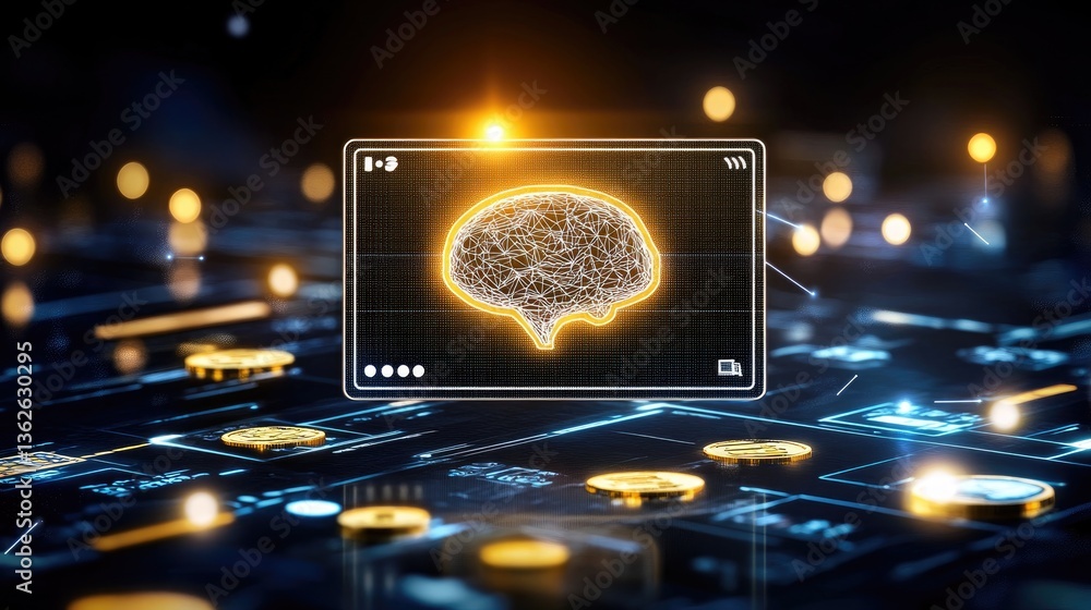 Poster deep learning ai analyzing digital payments and detecting fraudulent transactions in real time.