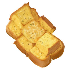 crackers isolated on white background
