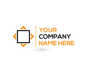 Square shape brand logo design