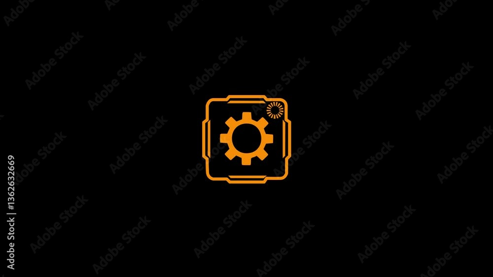 Poster browser setting icon isolated on black background. adjusting, service, maintenance, repair, fixing. 