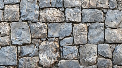 Robust stone wall showcases timeless architecture and durable construction