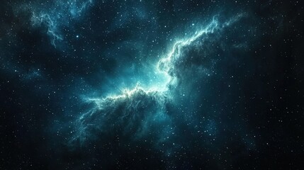 Fototapeta premium Stunning Cosmic Nebula with Vibrant Light and Stars in Deep Space Background for Astrophotography Projects